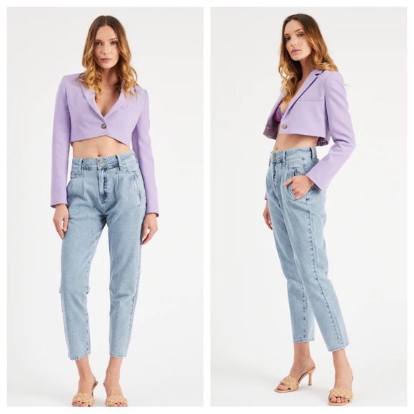 Etienne Marcel NWT Pleat Pocket Pant Jeans SZ 31 High Waisted Trousers - Picture 1 of 16